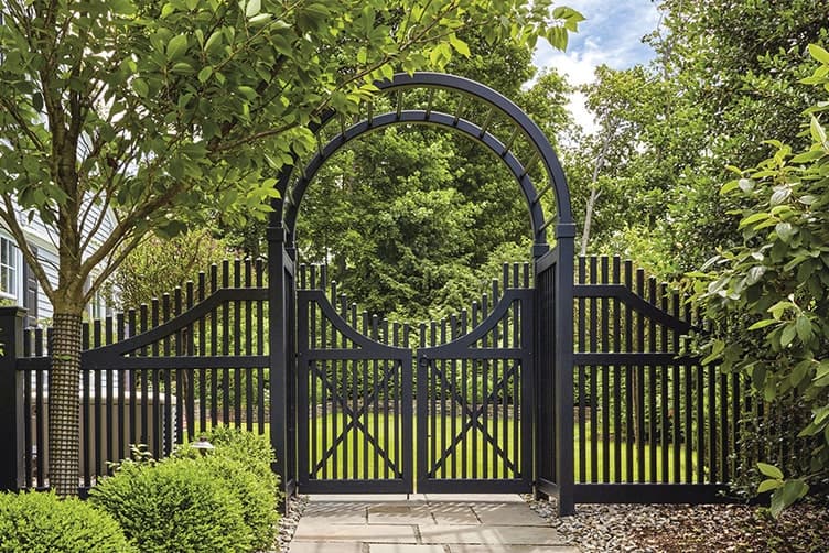 a gate to a backyard