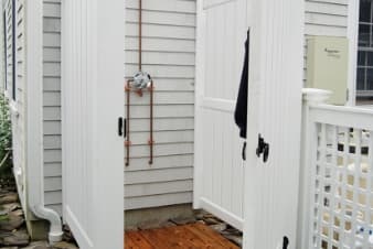 an outdoor shower